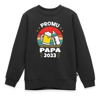 Promu Futur Papa 2023 - Sweat Premium enfant bio - noir - Devant - AI Model Kid Female (0cm)