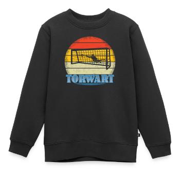 Fußballzubehör Geschenkidee Fußballfan - Kinder Premium Organic Sweatshirt - Schwarz - Vorne - AI Model Kid Female (0cm)