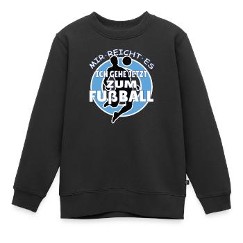 Fußballzubehör Geschenkidee Fußballfan - Kinder Premium Organic Sweatshirt - Schwarz - Vorne - AI Model Kid Female (0cm)