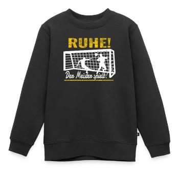 Fußballzubehör Geschenkidee Fußballfan - Kinder Premium Organic Sweatshirt - Schwarz - Vorne - AI Model Kid Female (0cm)