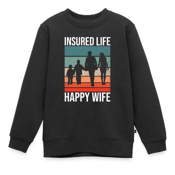 Familienversicherungsagenten-design Für - Kinder Premium Organic Sweatshirt - Schwarz - Vorne - AI Model Kid Female (0cm)