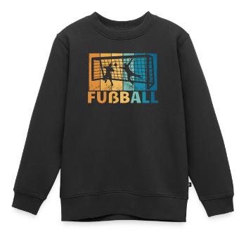 Fußballzubehör Geschenkidee Fußballfan - Kinder Premium Organic Sweatshirt - Schwarz - Vorne - AI Model Kid Female (0cm)