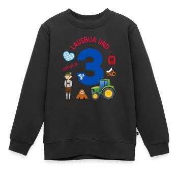 Lausbua und 3 - Kinder Premium Organic Sweatshirt - Schwarz - Vorne - AI Model Kid Female (0cm)