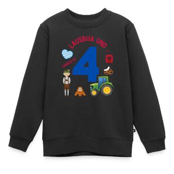 Lausbua und 4 - Kinder Premium Organic Sweatshirt - Schwarz - Vorne - AI Model Kid Female (0cm)