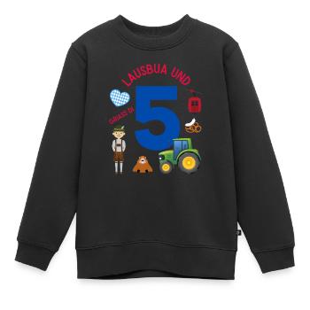 Lausbua und 5 - Kinder Premium Organic Sweatshirt - Schwarz - Vorne - AI Model Kid Female (0cm)