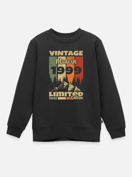 Jahrgang 1999 Jahrgang 1999 Geburtstagsgeschenk - Kinder Premium Organic Sweatshirt - Schwarz