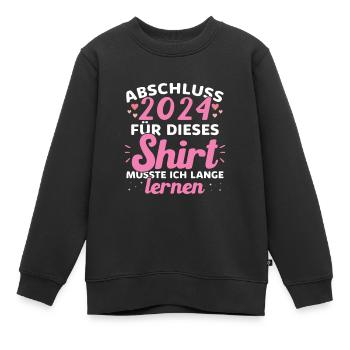 Abschluss 2024 Abschluss der Realschule - Kinder Premium Organic Sweatshirt - Schwarz - Vorne - AI Model Kid Female (0cm)