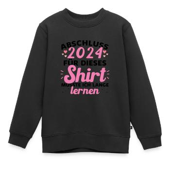 Abschluss 2024 Abschluss der Realschule - Kinder Premium Organic Sweatshirt - Schwarz - Vorne - AI Model Kid Female (0cm)
