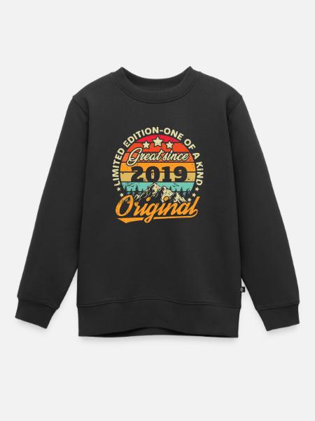 Geburtstagsgeschenk, Jahrgang 2019 - Kinder Premium Organic Sweatshirt - Schwarz
