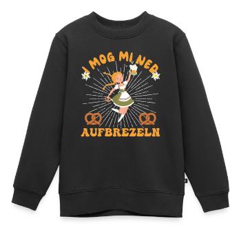 I Mog Mi Ned Aufbrezeln Dirndl - Kinder Premium Organic Sweatshirt - Schwarz - Vorne - AI Model Kid Female (0cm)