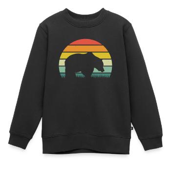 Bear, Bear, Grizzly Bear, Brown Bear - Kids Premium Organic Sweatshirt - black - Front - AI Model Kid Female (0cm)