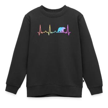Bear, Grizzly Bear, Brown Bear, Bears - Kids Premium Organic Sweatshirt - black - Front - AI Model Kid Female (0cm)
