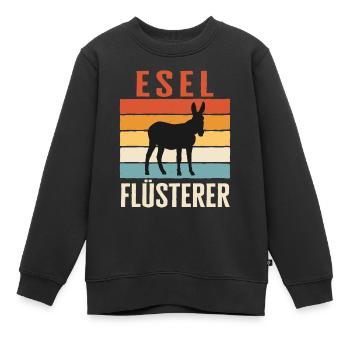Esel Eselchen Maultier Muli - Kinder Premium Organic Sweatshirt - Schwarz - Vorne - AI Model Kid Female (0cm)