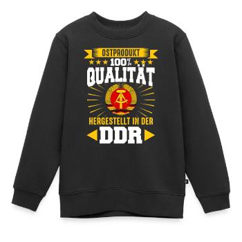 Ostdeutschland Osten Ossi DDR Heimat Ostblock - Kinder Premium Organic Sweatshirt - Schwarz - Vorne - AI Model Kid Female (0cm)