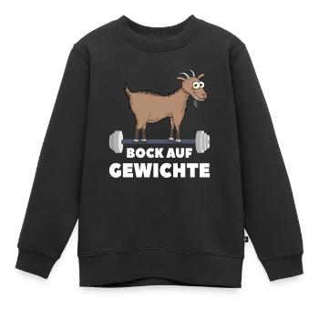 Bock auf Gewichte - Kinder Premium Organic Sweatshirt - Schwarz - Vorne - AI Model Kid Female (0cm)