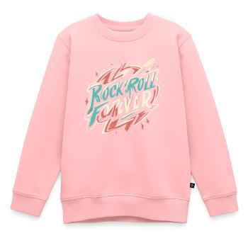 Rock n Roll forever Vintage Logo - Sweat Premium enfant bio - rose - Devant - AI Model Kid Female (0cm)