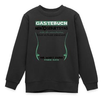 10. Geburtstag Junge & Mädchen Gästebuch - Kinder Premium Organic Sweatshirt - Schwarz - Vorne - AI Model Kid Female (0cm)