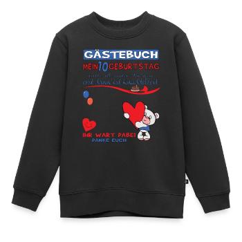 10. Geburtstag Junge & Mädchen Gästebuch - Kinder Premium Organic Sweatshirt - Schwarz - Vorne - AI Model Kid Female (0cm)