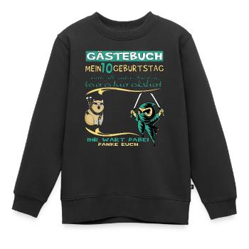 10. Geburtstag Junge & Mädchen Gästebuch - Kinder Premium Organic Sweatshirt - Schwarz - Vorne - AI Model Kid Female (0cm)