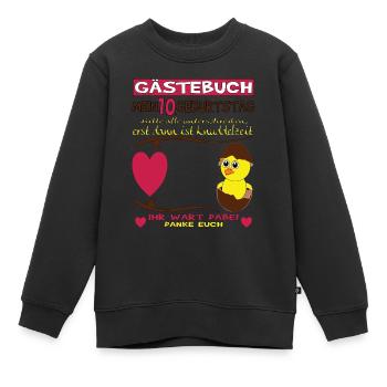 10. Geburtstag Junge & Mädchen Gästebuch - Kinder Premium Organic Sweatshirt - Schwarz - Vorne - AI Model Kid Female (0cm)