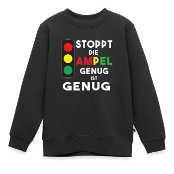 Arrêtez les feux de circulation - trop c’est trop - Sweat Premium enfant bio - noir - Devant - AI Model Kid Female (0cm)