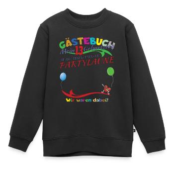 Livre d’or 13e anniversaire fille et garçon - Sweat Premium enfant bio - noir - Devant - AI Model Kid Female (0cm)