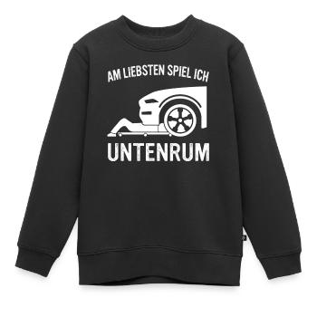 Mécanicien Mécanicien d’atelier Mécanicien automobile - Sweat Premium enfant bio - noir - Devant - AI Model Kid Female (0cm)