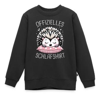 Igel Weißbauchigel Tier Stachel Igel - Kinder Premium Organic Sweatshirt - Schwarz - Vorne - AI Model Kid Female (0cm)