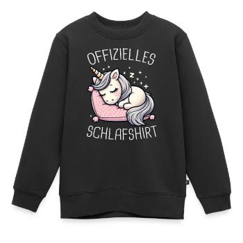 Einhorn Einhörner Fabelwesen Mystisch - Kinder Premium Organic Sweatshirt - Schwarz - Vorne - AI Model Kid Female (0cm)