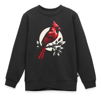 Cardinal Rouge Cardinal Oiseau Rouge Cardinal - Sweat Premium enfant bio - noir - Devant - AI Model Kid Female (0cm)