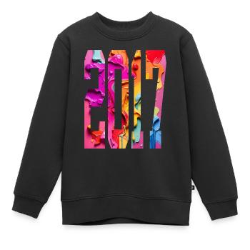 9E ANNIVERSAIRE COLORÉ 2017 - Sweat Premium enfant bio - noir - Devant - AI Model Kid Female (0cm)