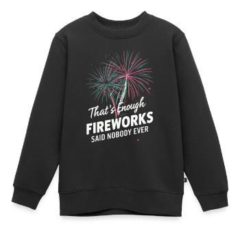 Pyrotechniker Feuerwerk Pyrotechnik - Kinder Premium Organic Sweatshirt - Schwarz - Vorne - AI Model Kid Female (0cm)