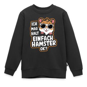 Hamster Golden Hamster Dwarf Hamster - Kids Premium Organic Sweatshirt - black - Front - AI Model Kid Female (0cm)