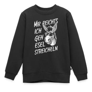 Esel Eselchen Maultier Muli - Kinder Premium Organic Sweatshirt - Schwarz - Vorne - AI Model Kid Female (0cm)
