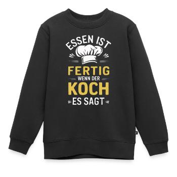Chef Chef - Sweat Premium enfant bio - noir - Devant - AI Model Kid Female (0cm)