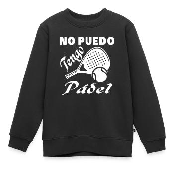 Ich kann keine Padel-Padel-Athleten haben - Kinder Premium Organic Sweatshirt - Schwarz - Vorne - AI Model Kid Female (0cm)