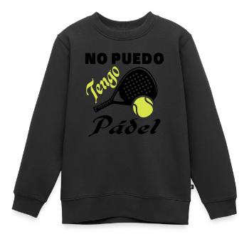 Ich kann keine Padel-Padel-Athleten haben - Kinder Premium Organic Sweatshirt - Schwarz - Vorne - AI Model Kid Female (0cm)