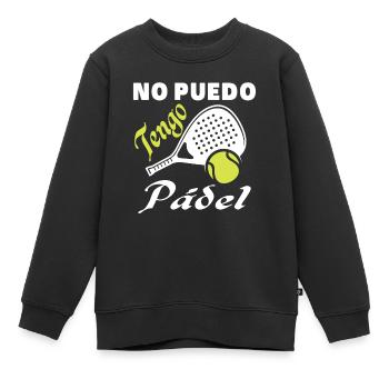 Ich kann keine Padel-Padel-Athleten haben - Kinder Premium Organic Sweatshirt - Schwarz - Vorne - AI Model Kid Female (0cm)