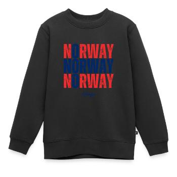 Drapeau norvégien, fierté norvégienne - Sweat Premium enfant bio - noir - Devant - AI Model Kid Female (0cm)