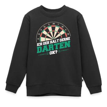Darts Darts Darts Players Darts - Kids Premium Organic Sweatshirt - black - Front - AI Model Kid Female (0cm)