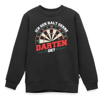 Darts Darts Darts Players Darts - Kids Premium Organic Sweatshirt - black - Front - AI Model Kid Female (0cm)