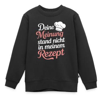 Chef Chef - Sweat Premium enfant bio - noir - Devant - AI Model Kid Female (0cm)