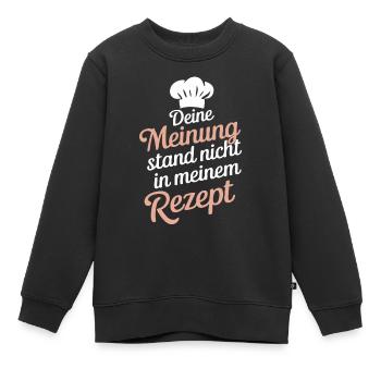 Chef Chef - Sweat Premium enfant bio - noir - Devant - AI Model Kid Female (0cm)