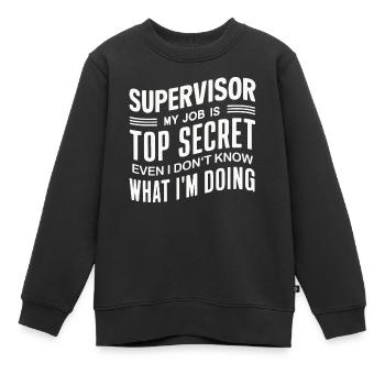 Profession de superviseur - Sweat Premium enfant bio - noir - Devant - AI Model Kid Female (0cm)