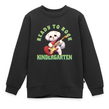 Ready To Rock Kindergarten - Kinder Premium Organic Sweatshirt - Schwarz - Vorne - AI Model Kid Female (0cm)