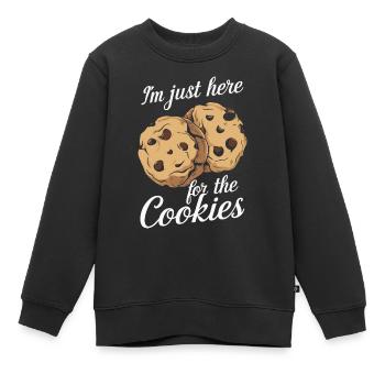 Cookies Cookie Keks Kekse Schokolade - Kinder Premium Organic Sweatshirt - Schwarz - Vorne - AI Model Kid Female (0cm)