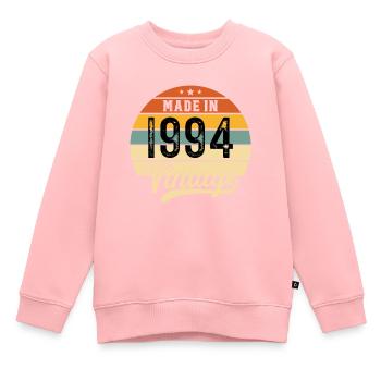 Vinatge 1994 Geburtstagsgeschenk - Kinder Premium Organic Sweatshirt - Rosa - Vorne - AI Model Kid Female (0cm)