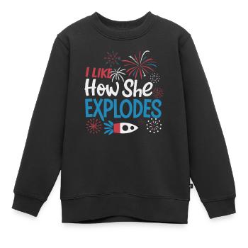 Pyrotechniker Feuerwerk Pyrotechnik - Kinder Premium Organic Sweatshirt - Schwarz - Vorne - AI Model Kid Female (0cm)