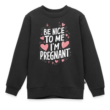 Grossesse Grossesse Accouchement - Sweat Premium enfant bio - noir - Devant - AI Model Kid Female (0cm)