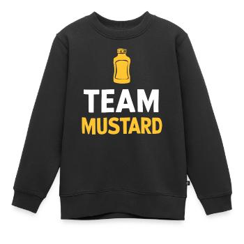 Senf Gelber Senf Lecker Essen Scharfer Senf - Kinder Premium Organic Sweatshirt - Schwarz - Vorne - AI Model Kid Female (0cm)
